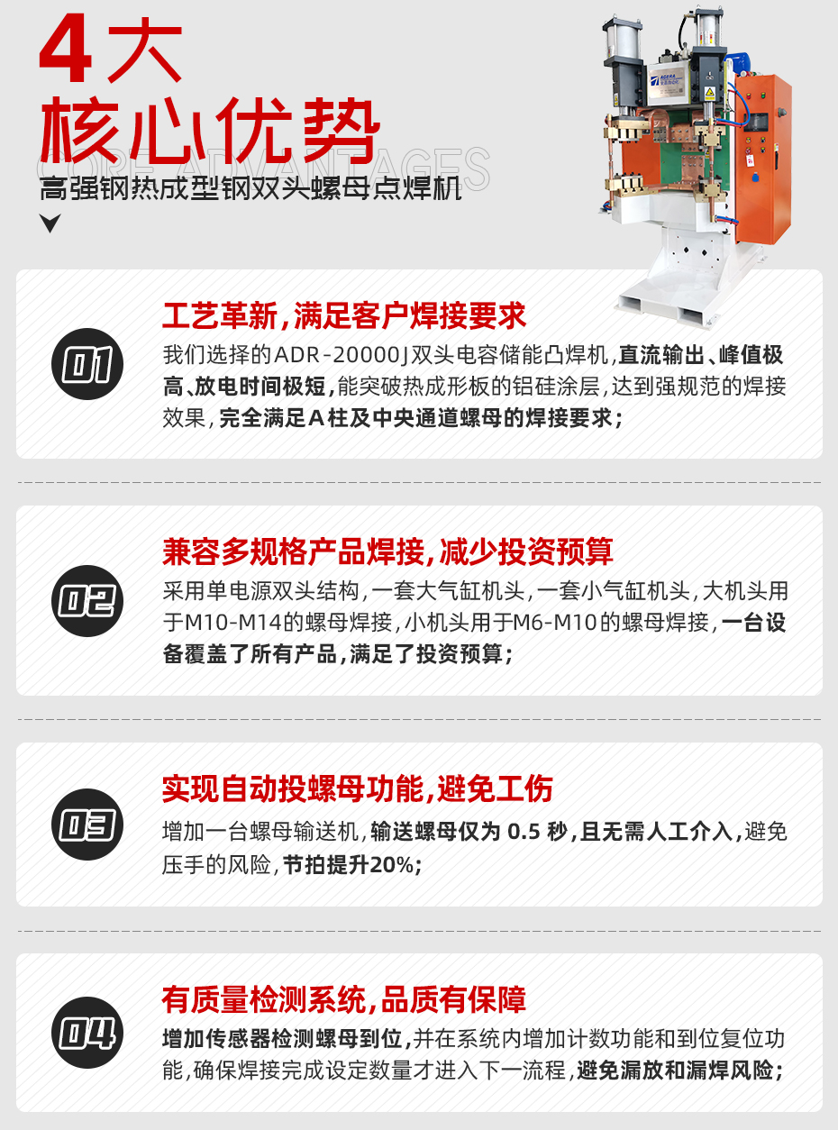 高強鋼熱成型鋼雙頭螺母點茄子视频APP免费看核心優勢