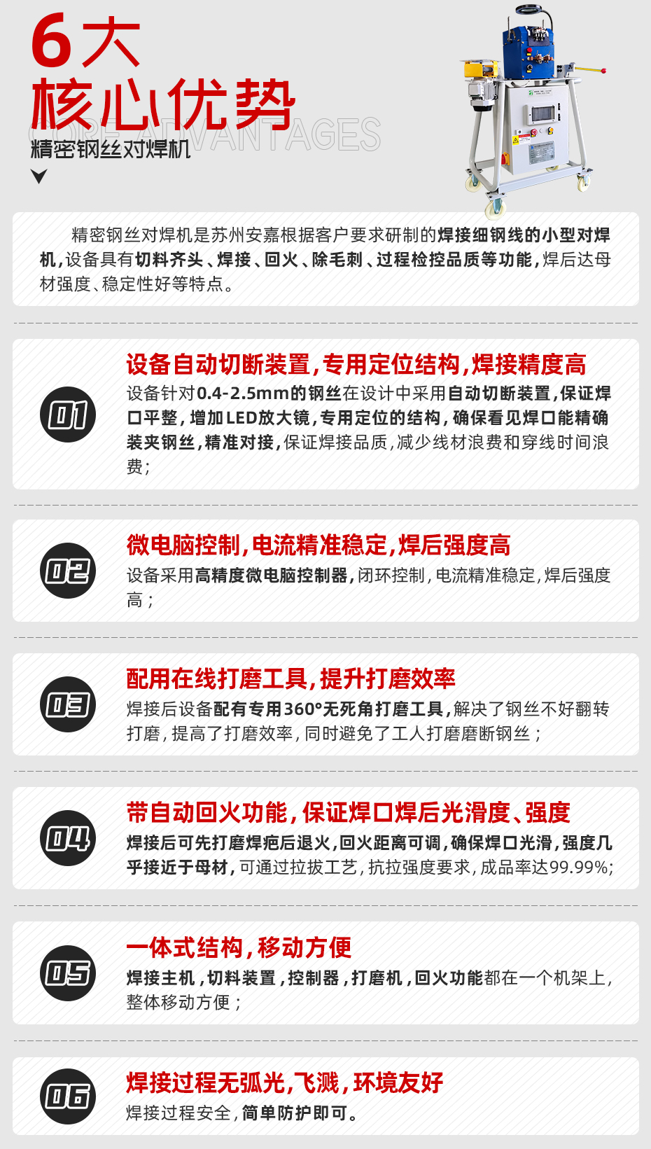 精密鋼絲對茄子视频APP免费看詳情核心優勢